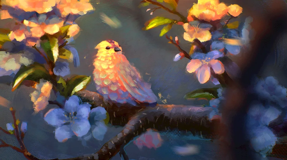 Magic bird painting