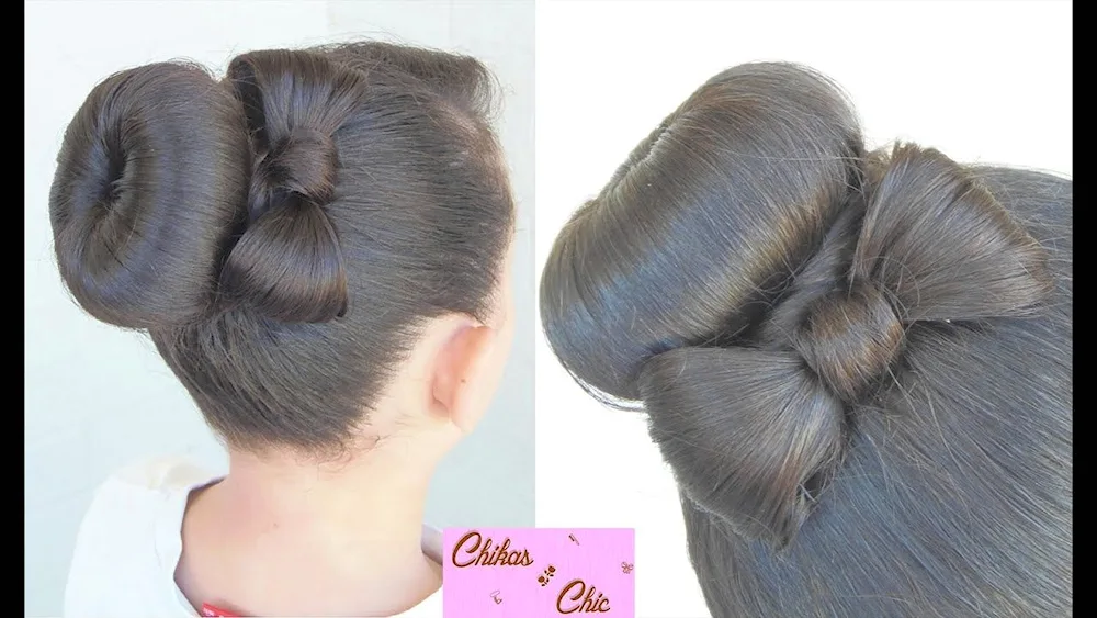 Two ponytails hairstyle.