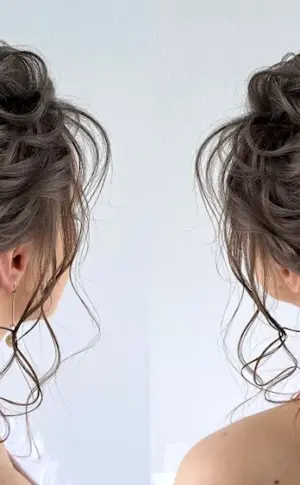 Medium hair bun