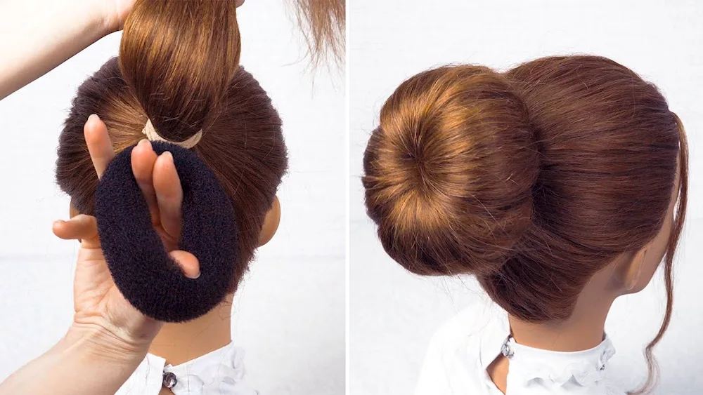 Bouffle bun hairstyle