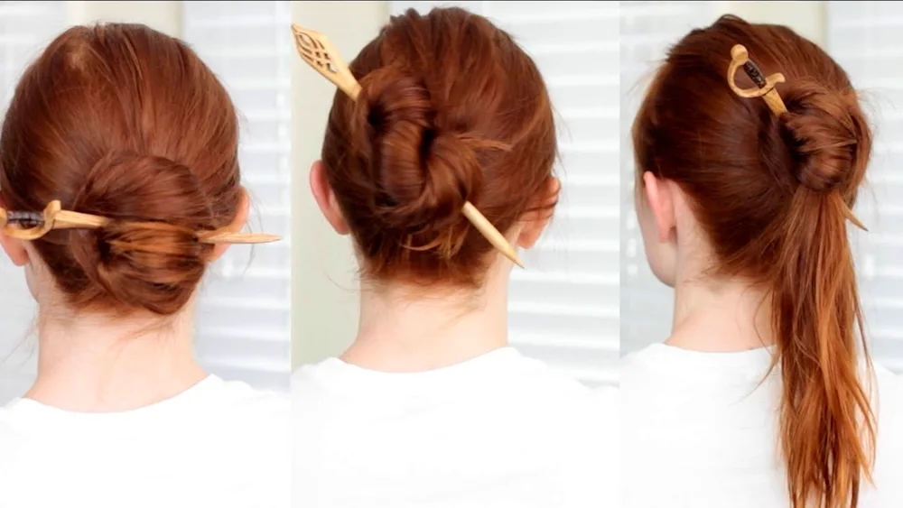 Bun with chopsticks