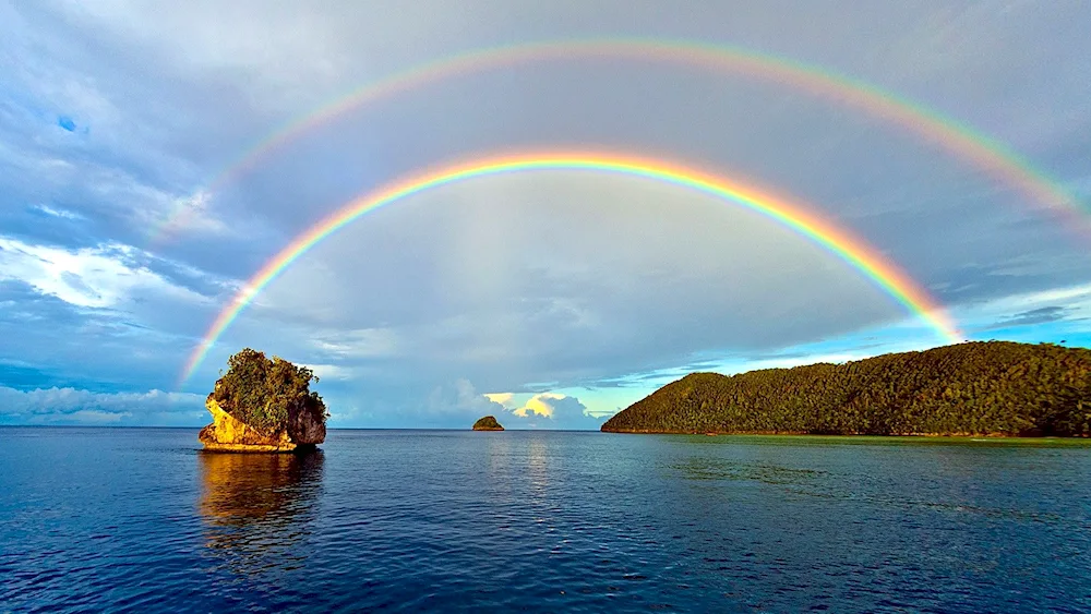 Rainbow over the sea