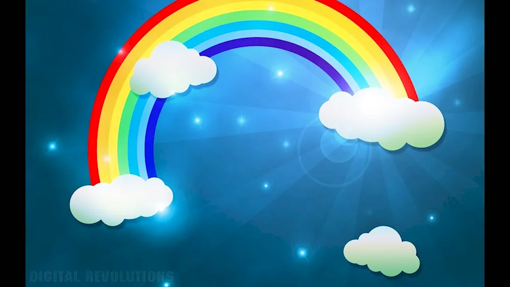 Multicoloured rainbow