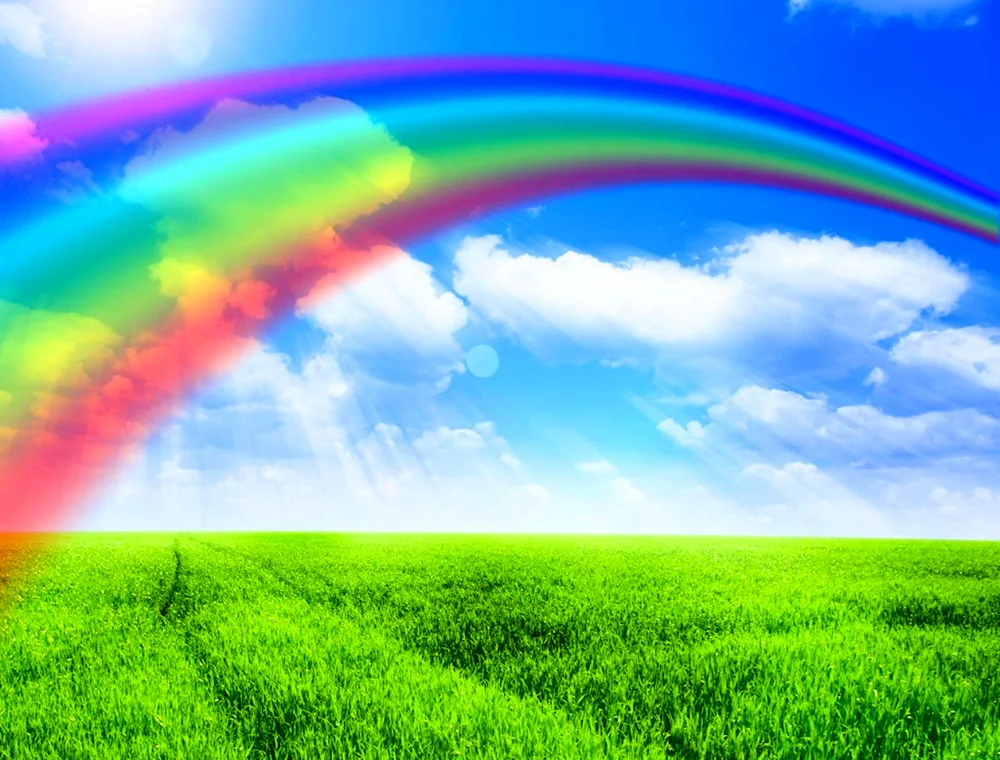 Rainbow in the sky sky