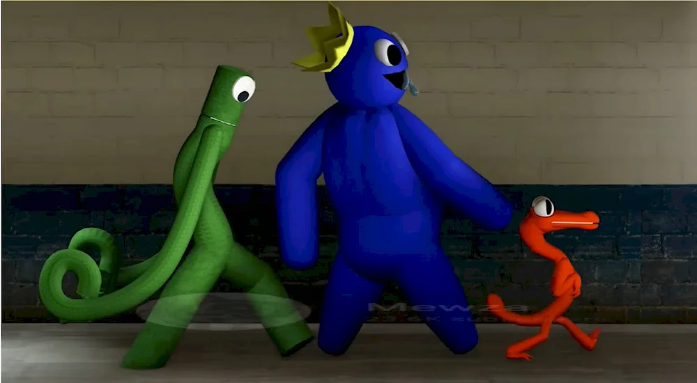 Rainbow friends cartoon