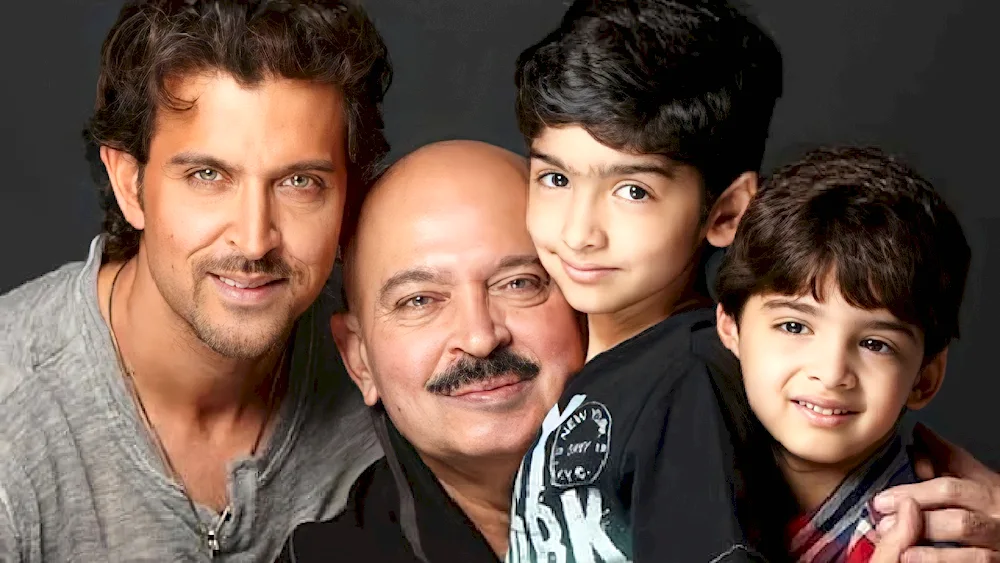 Rakesh Roshan and his family