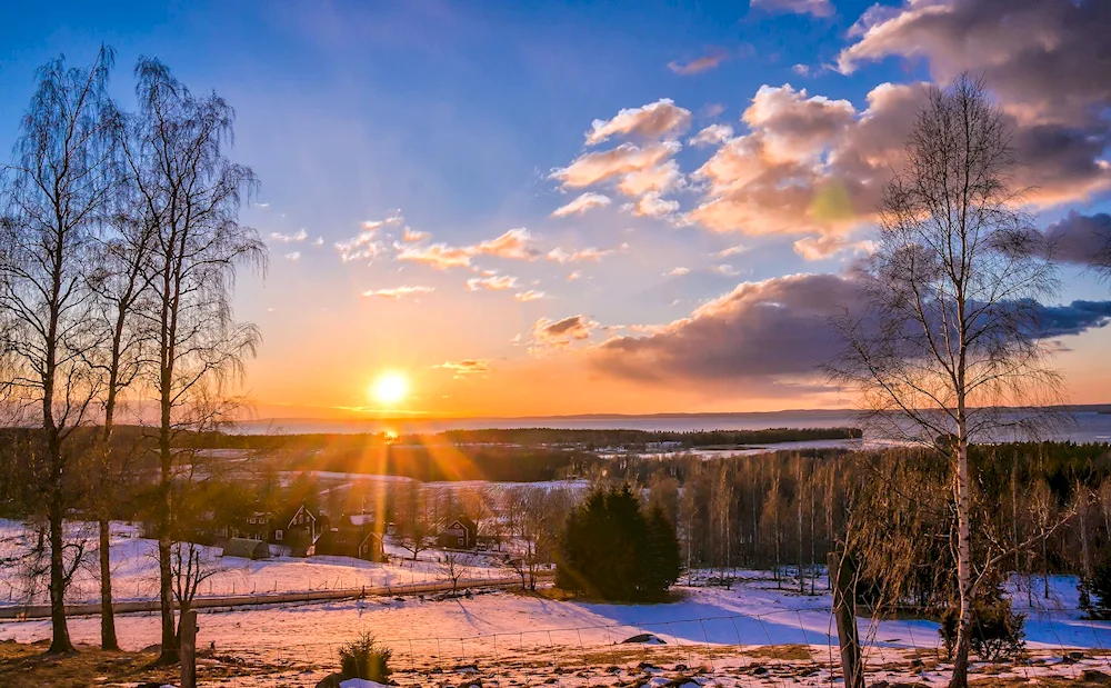 Spring sunset
