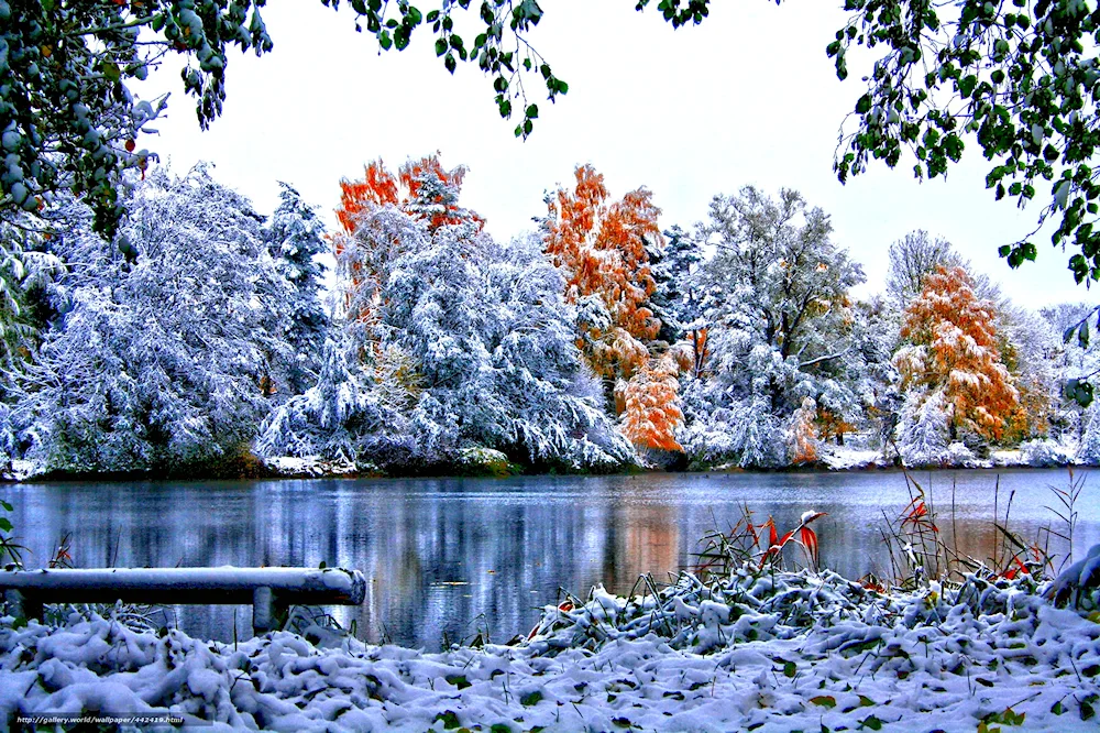 Autumn snow