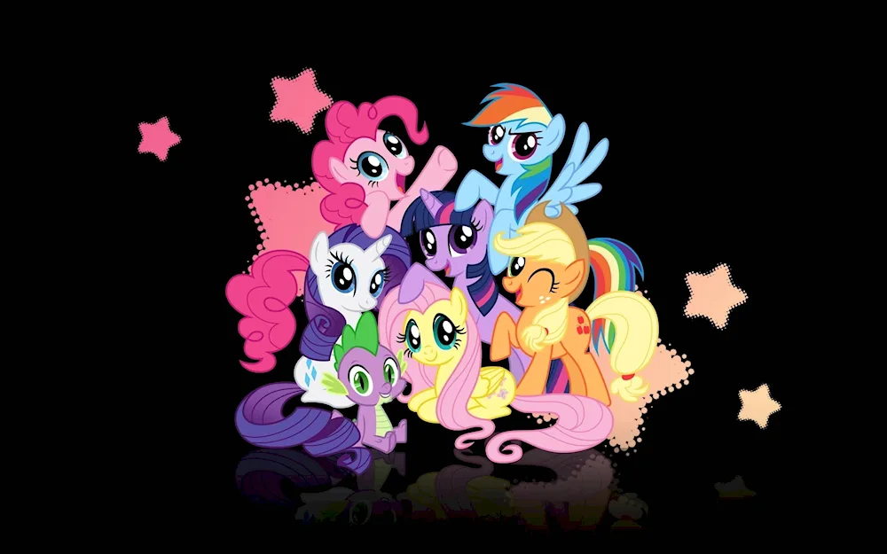 Rarity. Pinkie Pie and Fluttershy 3d