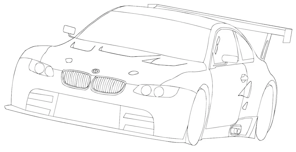 BMW i8 colouring book