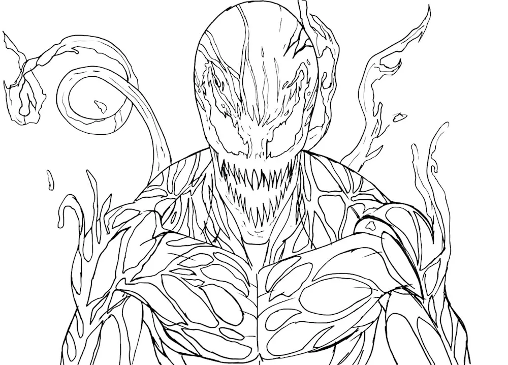 Colouring spider man Carnage