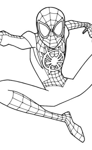 Spider-Man colouring book Miles Morales
