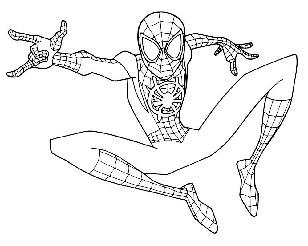 Spider-Man colouring book Miles Morales