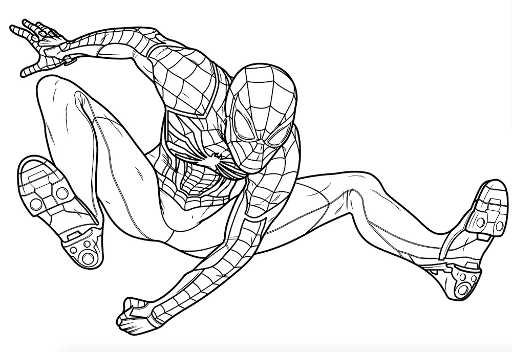 Spider-Man colouring book Miles Morales