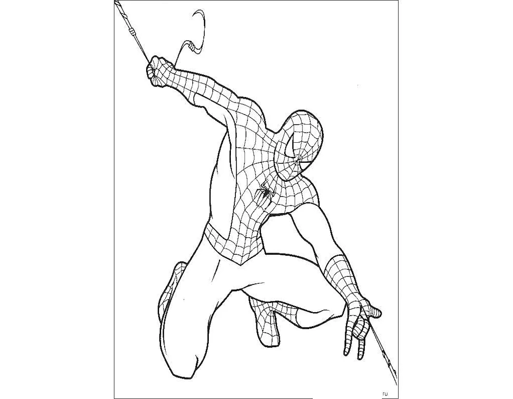 Colouring Marvel Superheroes Spider-Man colouring book