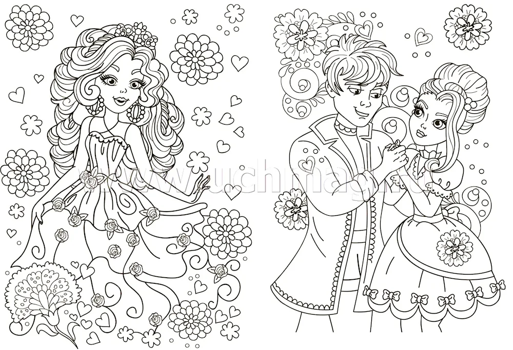 Colouring Elsa and Anna