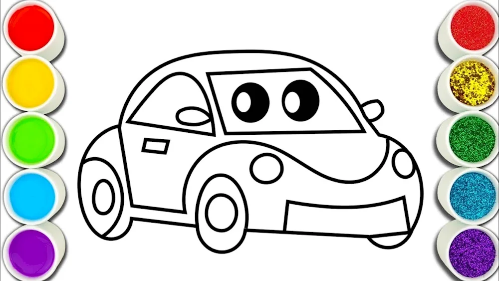 Colouring for kids. Cars