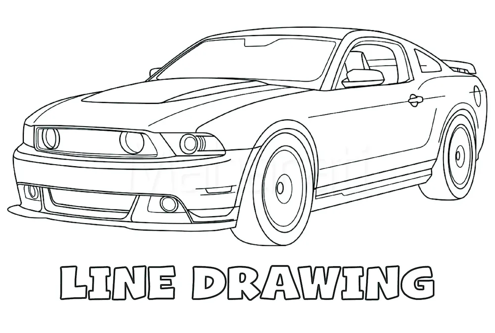 Colouring Ford Mustang Shelby gt 500