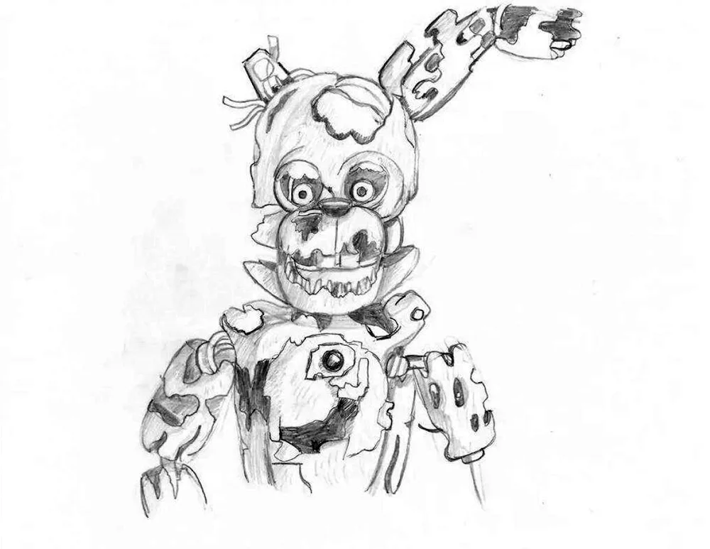 Freddie SPRINGTRAP colouring pages