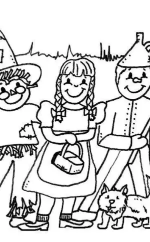 The Wizard of Oz colouring book for children