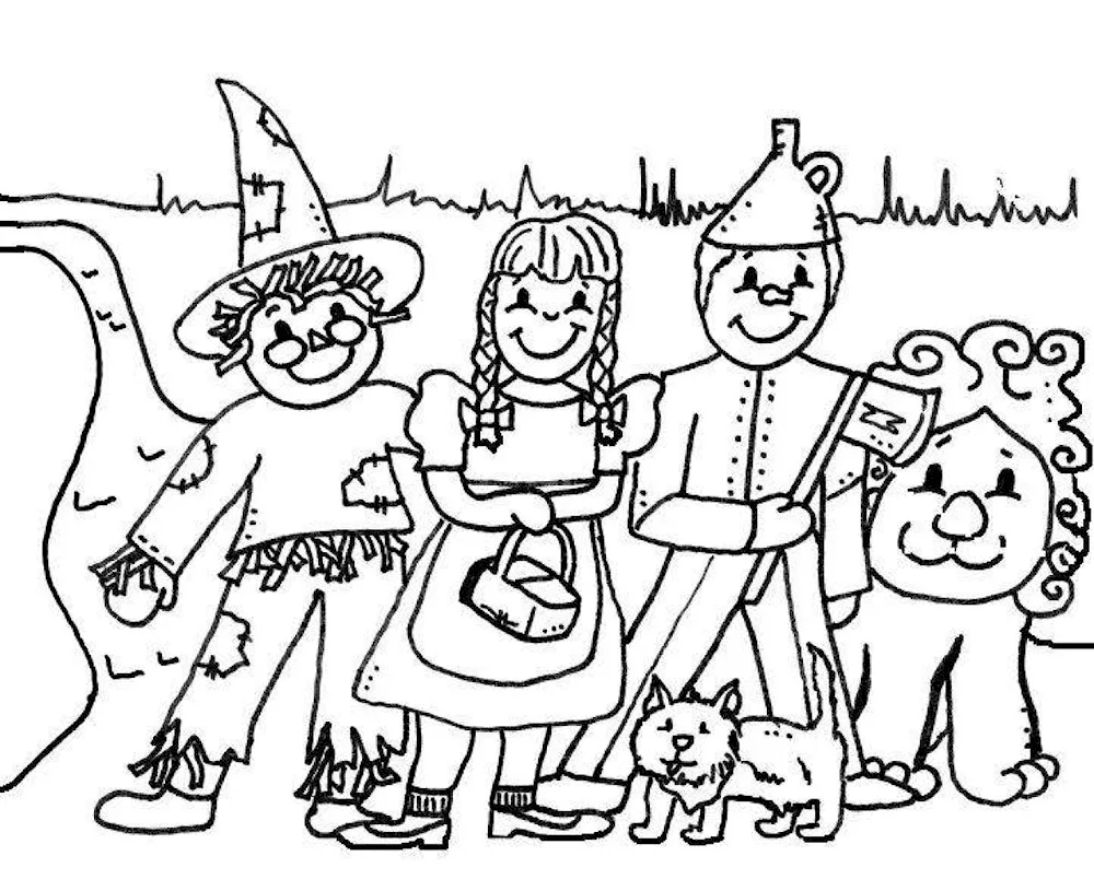 The Wizard of Oz colouring book for children