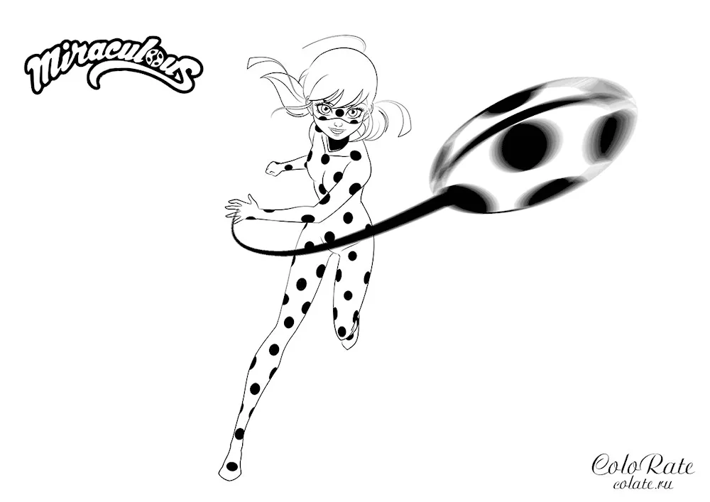 Lady bug and super cat raskraska