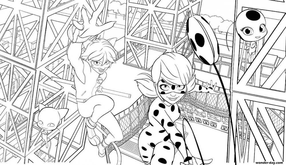 Lady Bug and Super Cat printouts