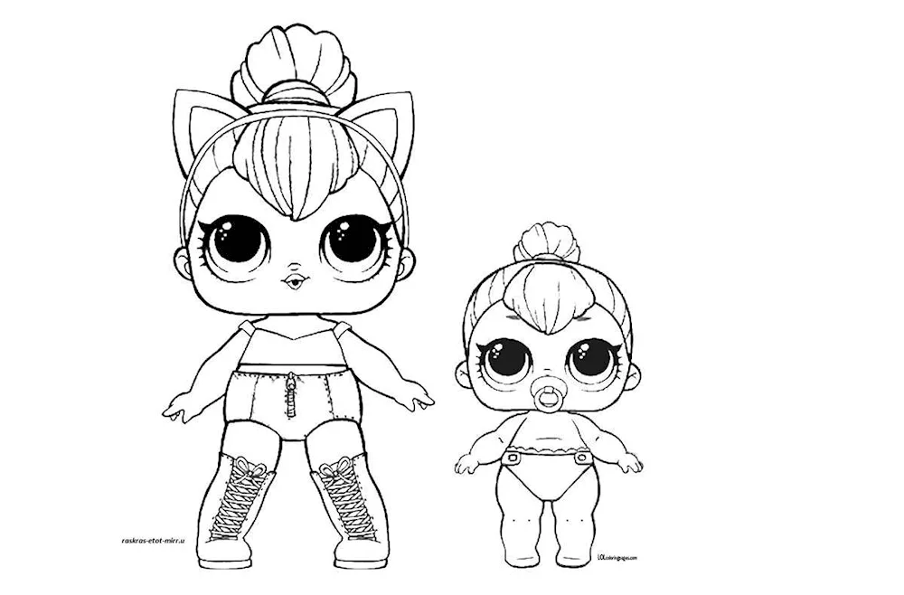 LOL dolls and LOL pets colouring