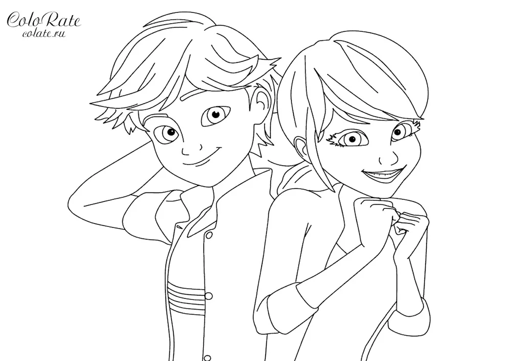 Lady bug and super cat colouring book