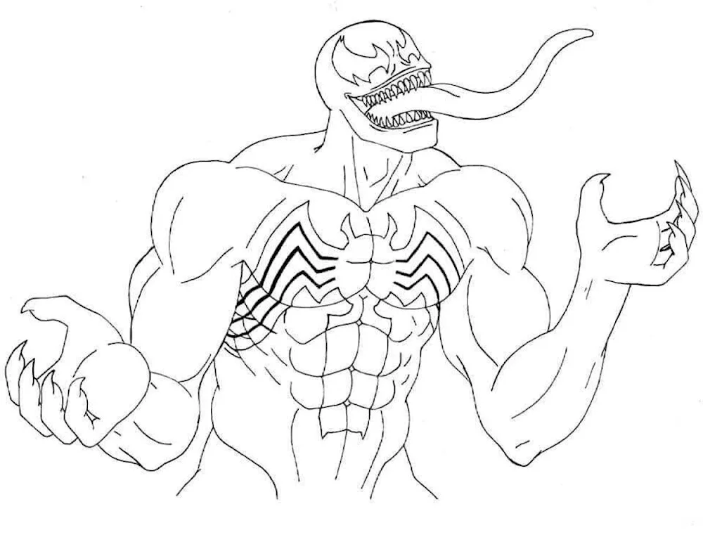 Colouring Marvel Venom