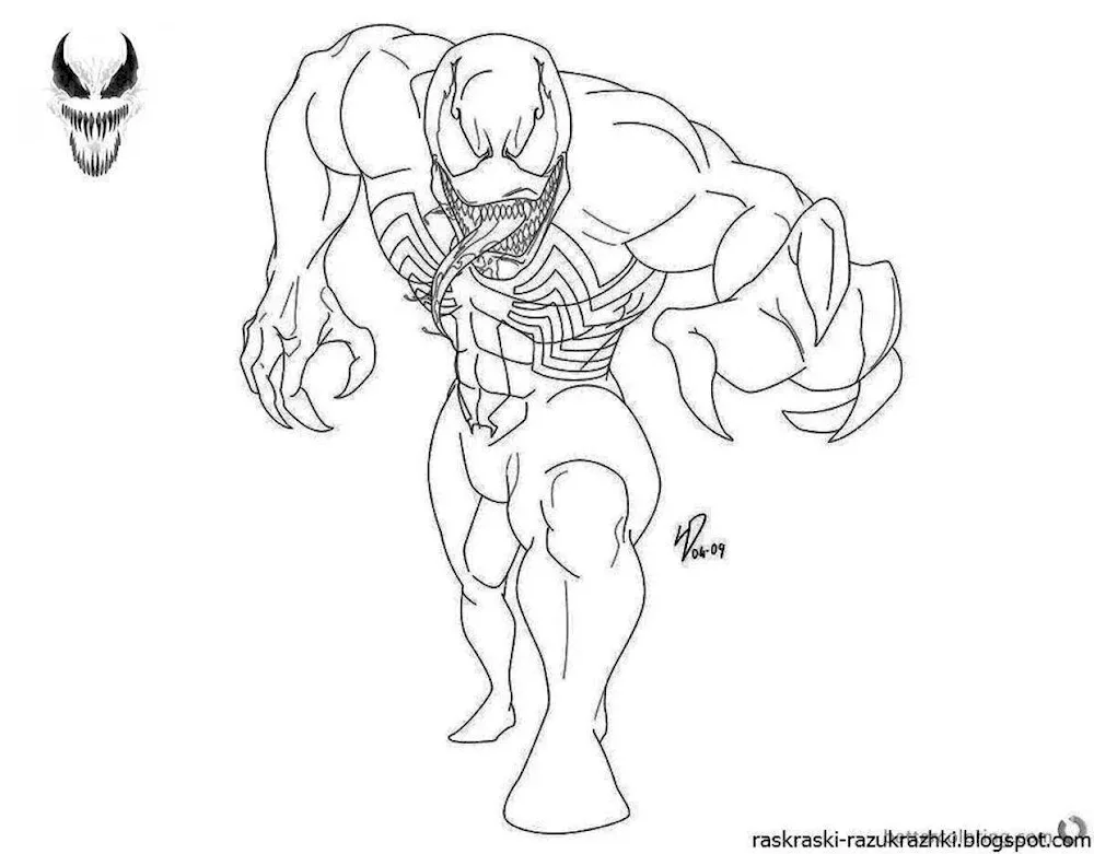 Colouring Marvel Venom