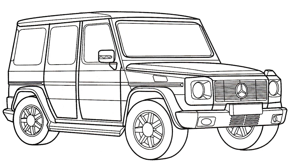 Colouring Mercedes Gelendwagen g63