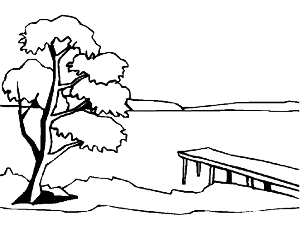 Pencil landscape white landscape