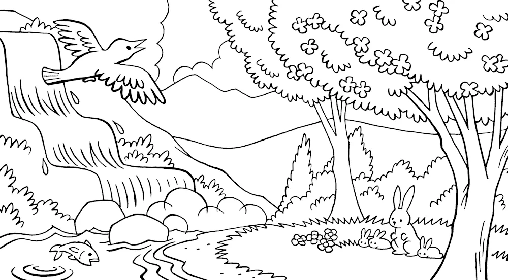 Nature colouring