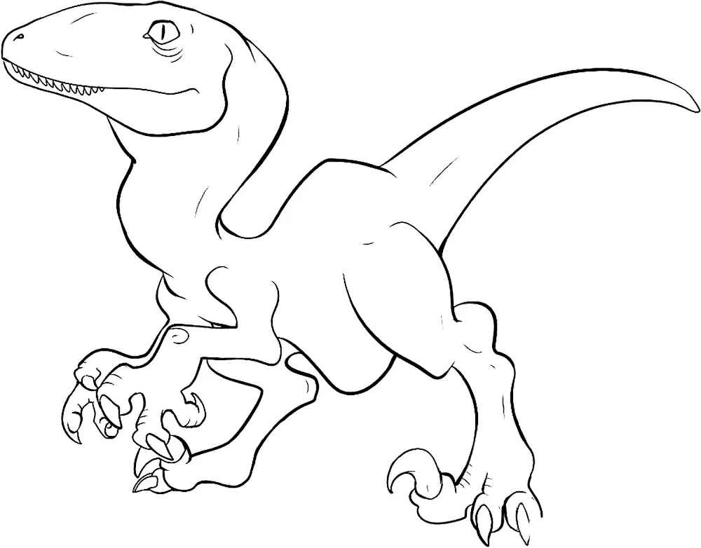 Jurassic World colouring Velociraptor colouring book