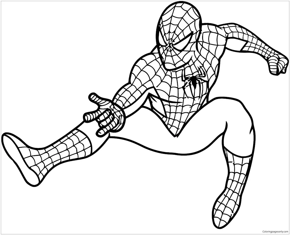 Spider-Man colouring book.