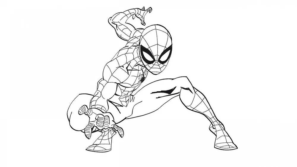 Colouring Marvel superheroes spider man