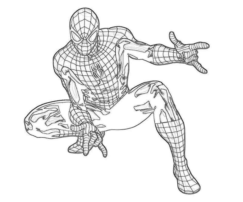 Colouring Marvel spider man Miles Morales