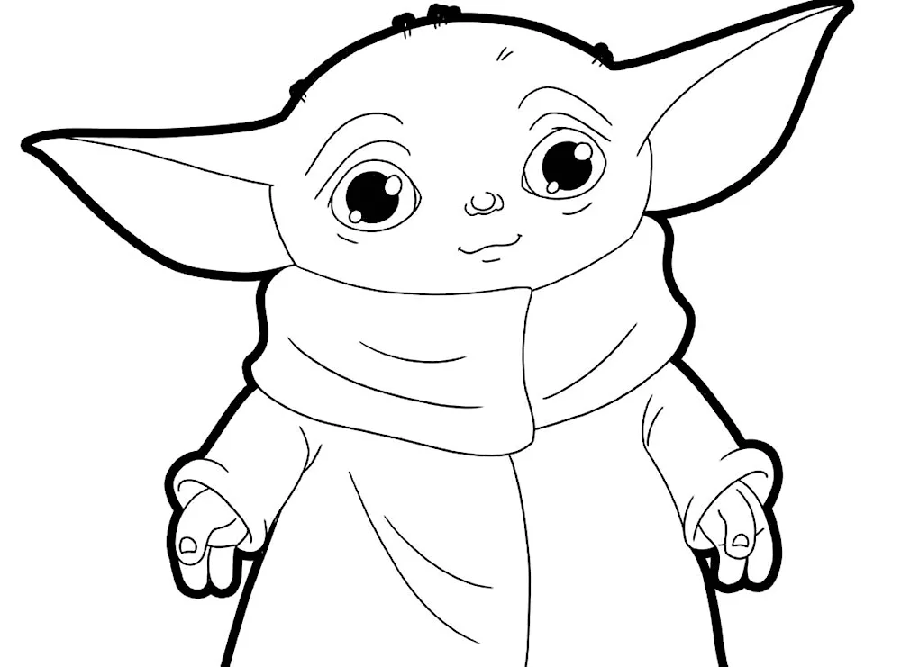 Star Wars yoda colouring book. baby