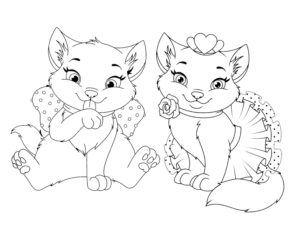 Colouring. Kitties