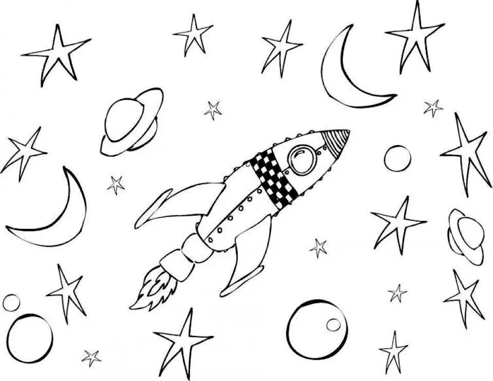 Drawing for the Day of Astronautics