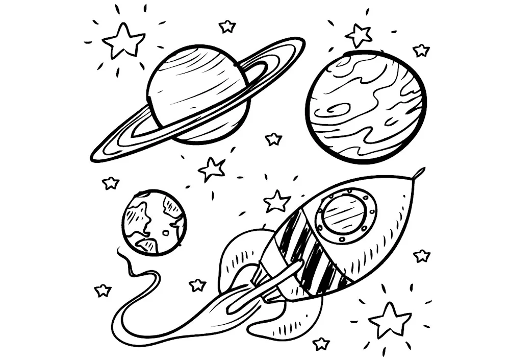 Colouring. In space