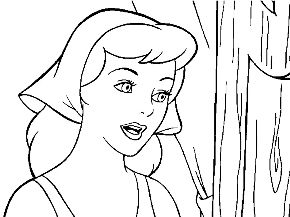 Colouring. Cinderella
