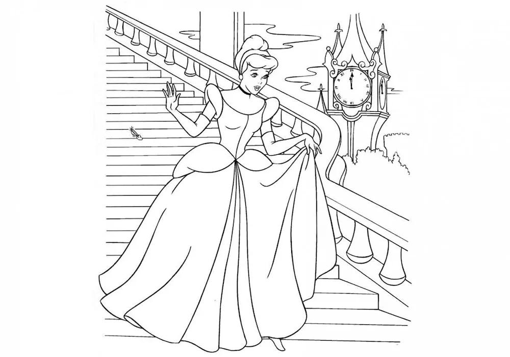 Charles Perrault Cinderella coloring
