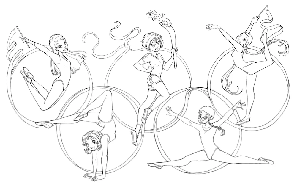 Sports-themed drawing