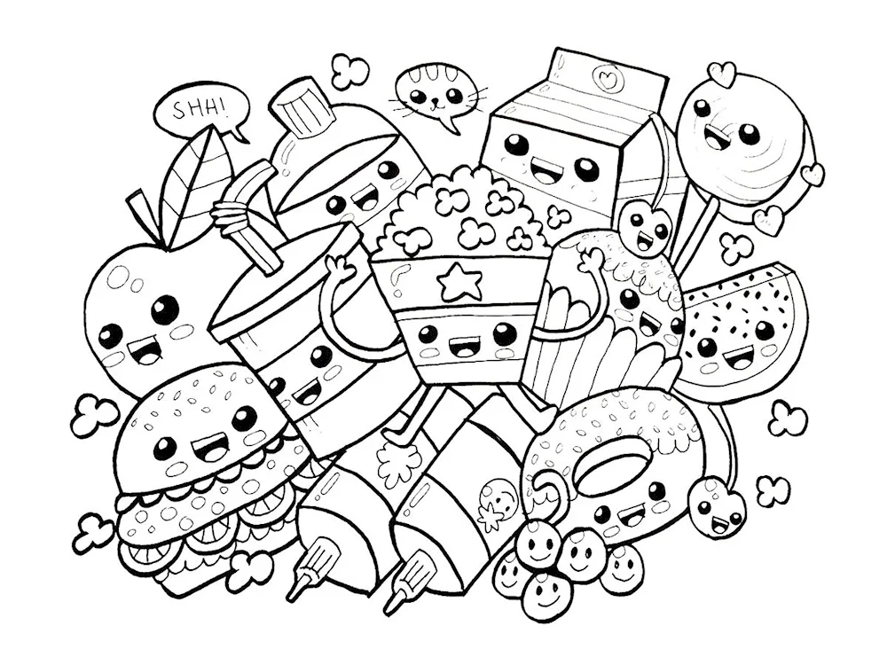 Side colouring pages