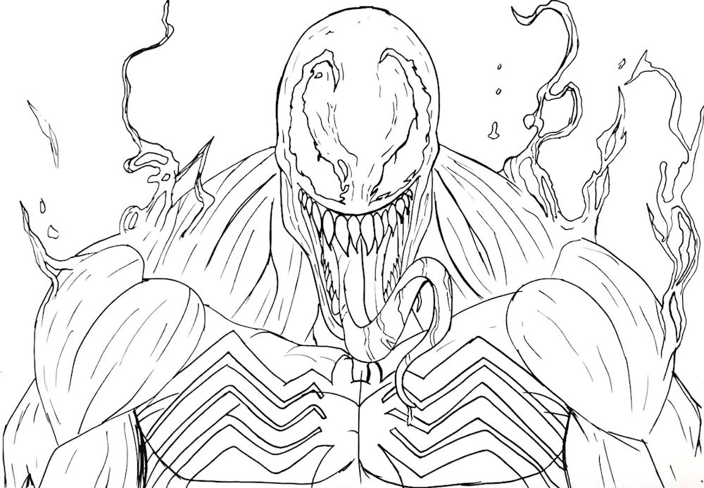 Spider-man and Venom colouring