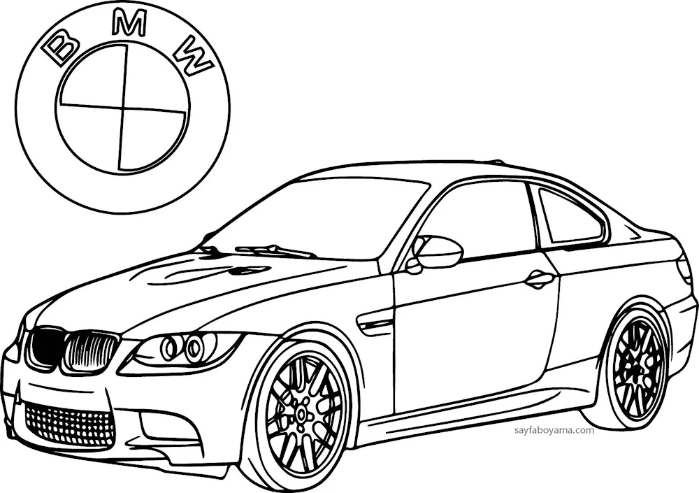 Colouring for boys cars BMW m5