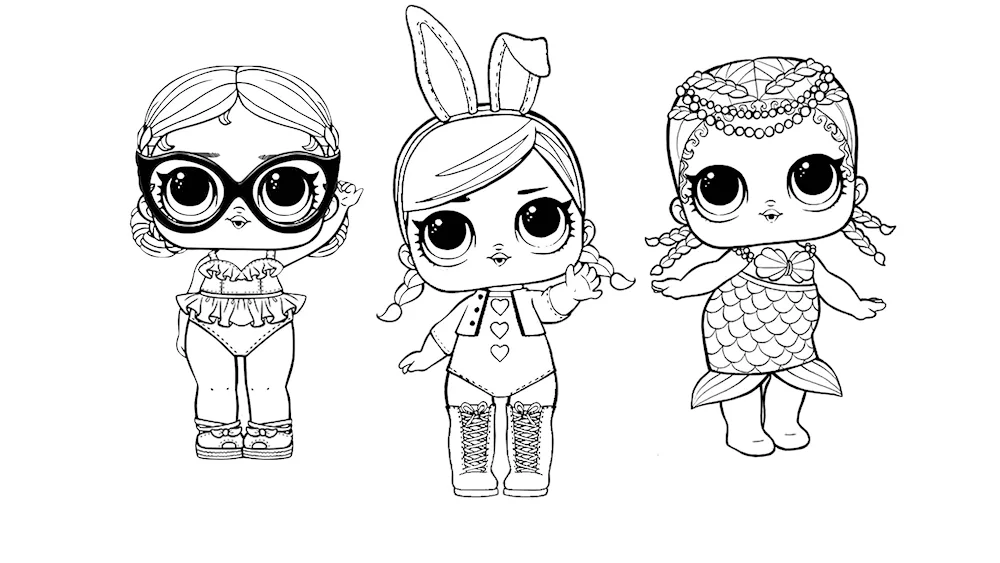 LOL doll lol unicorn colouring