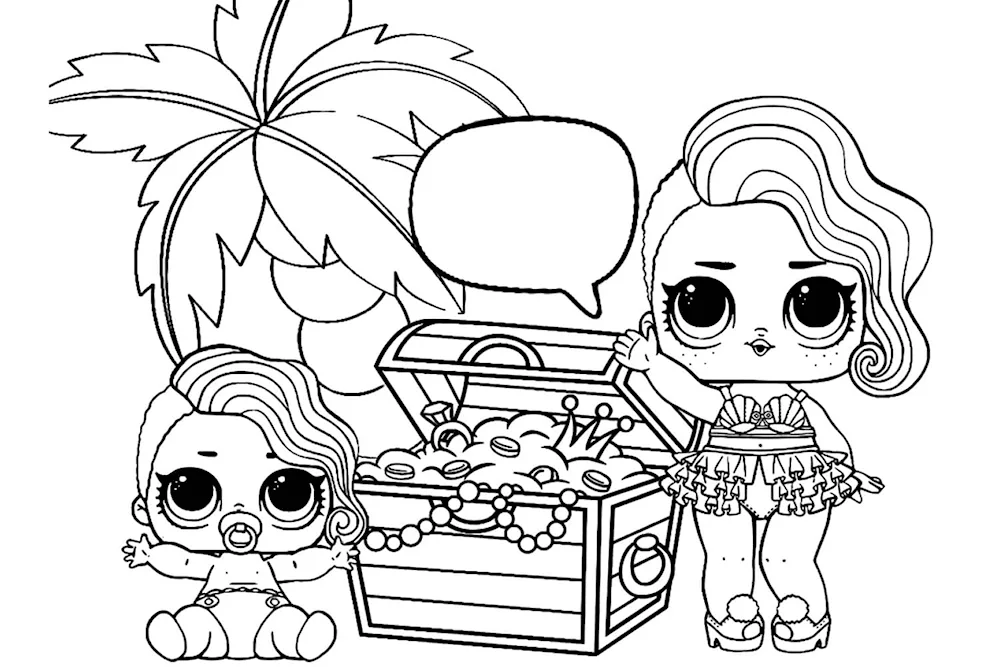 Colouring LOL Rainbow doll lol colouring omg
